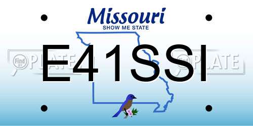 E41SSI Missouri License Plate