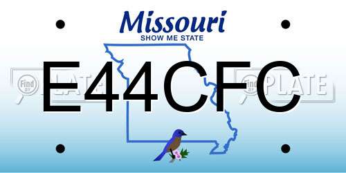 E44CFC Missouri License Plate