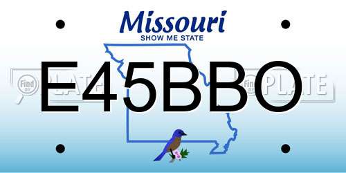 E45BBO Missouri License Plate