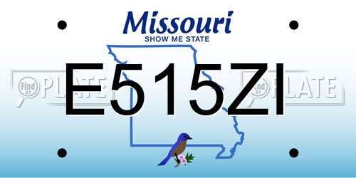 E515ZI Missouri License Plate
