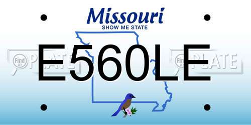 E560LE Missouri License Plate