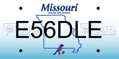 E56DLE Missouri License Plate