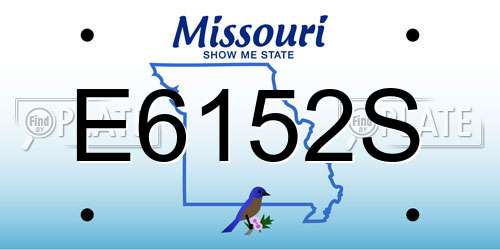 E6152S Missouri License Plate
