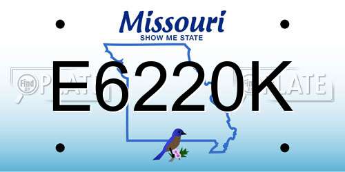 E6220K Missouri License Plate