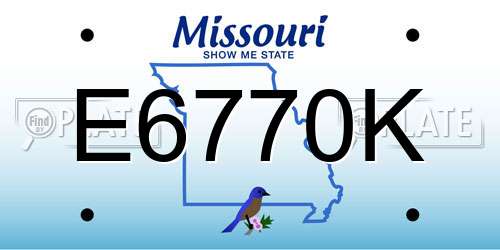 E6770K Missouri License Plate