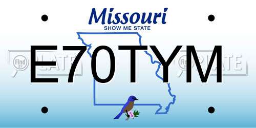 E70TYM Missouri License Plate