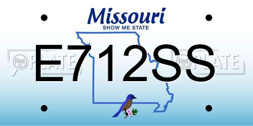 E712SS Missouri License Plate