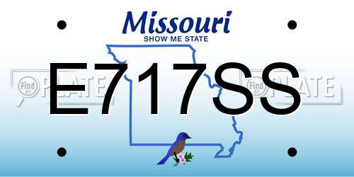 E717SS Missouri License Plate