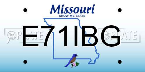E71IBG Missouri License Plate
