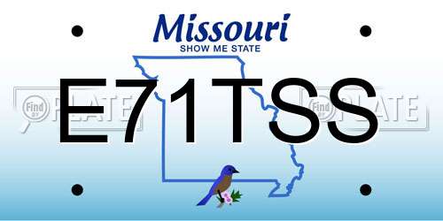 E71TSS Missouri License Plate