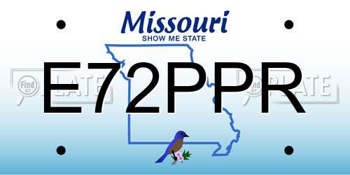 E72PPR Missouri License Plate