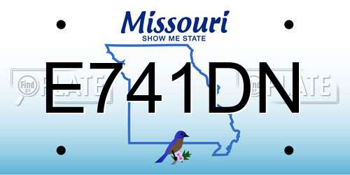 E741DN Missouri License Plate