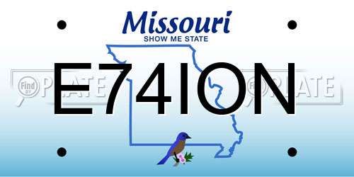 E74ION Missouri License Plate