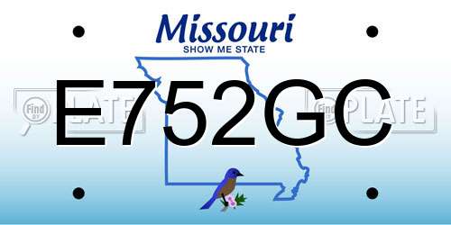 E752GC Missouri License Plate