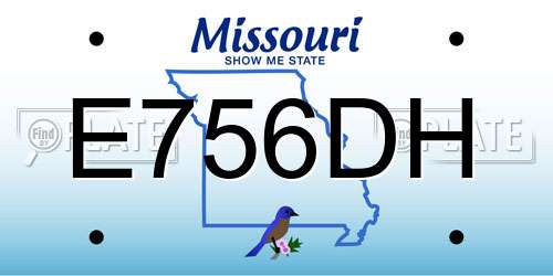 E756DH Missouri License Plate