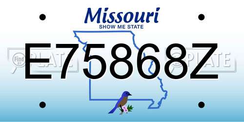 E75868Z Missouri License Plate