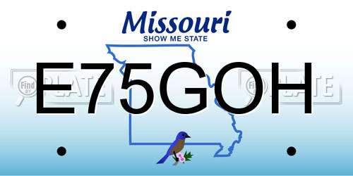 E75GOH Missouri License Plate