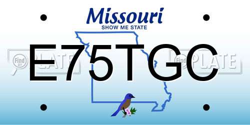 E75TGC Missouri License Plate
