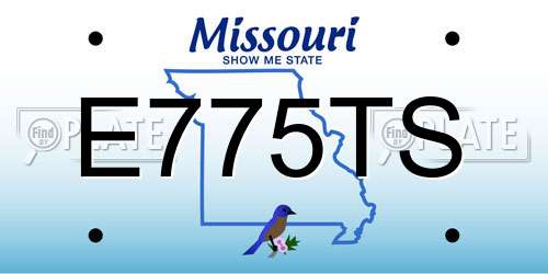 E775TS Missouri License Plate