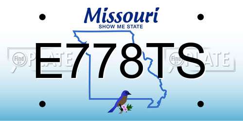 E778TS Missouri License Plate