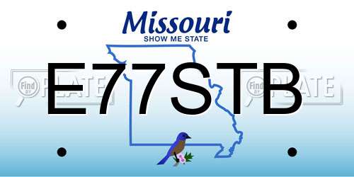 E77STB Missouri License Plate