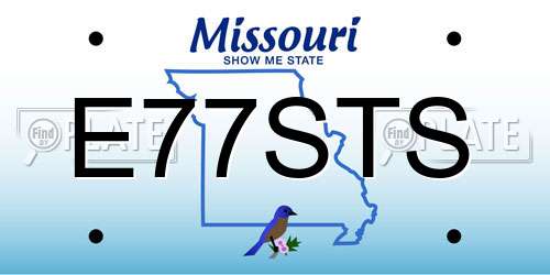 E77STS Missouri License Plate