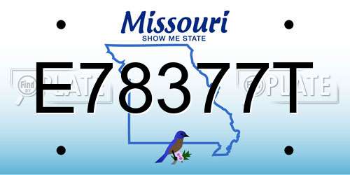 E78377T Missouri License Plate