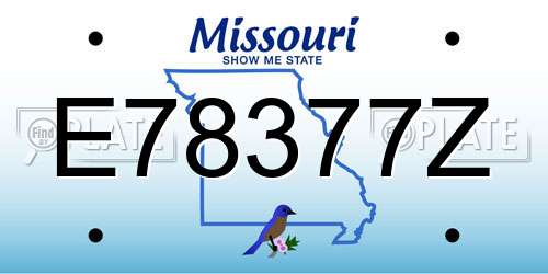 E78377Z Missouri License Plate