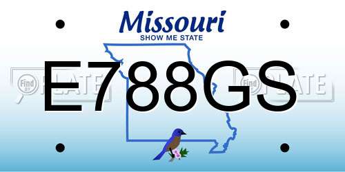 E788GS Missouri License Plate