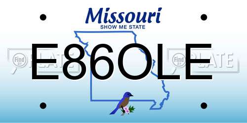 E86OLE Missouri License Plate