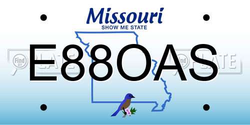E88OAS Missouri License Plate