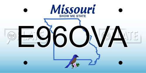 E96OVA Missouri License Plate