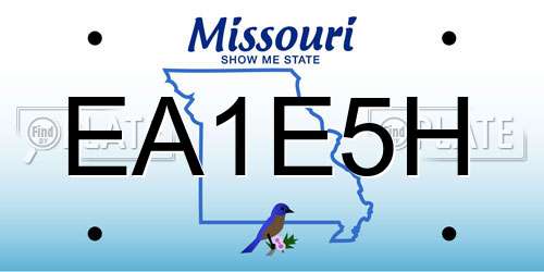EA1E5H Missouri License Plate