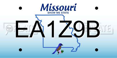EA1Z9B Missouri License Plate