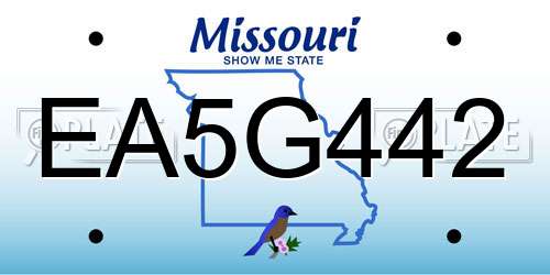 EA5G442 Missouri License Plate