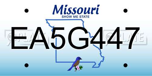 EA5G447 Missouri License Plate