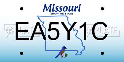 EA5Y1C Missouri License Plate