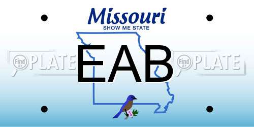 EAB Missouri License Plate