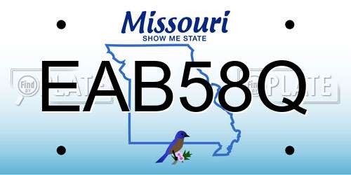 EAB58Q Missouri License Plate
