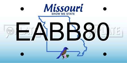 EABB80 Missouri License Plate