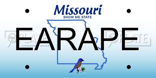 EARAPE Missouri License Plate