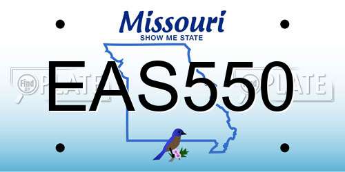 EAS550 Missouri License Plate