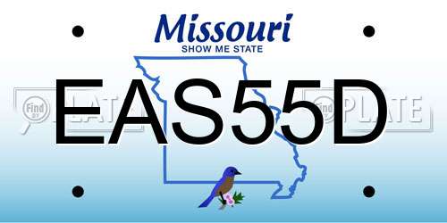 EAS55D Missouri License Plate