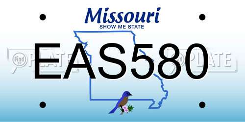 EAS580 Missouri License Plate