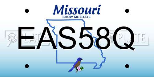 EAS58Q Missouri License Plate