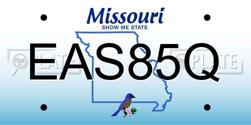 EAS85Q Missouri License Plate