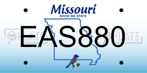 EAS880 Missouri License Plate
