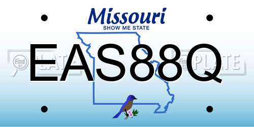 EAS88Q Missouri License Plate
