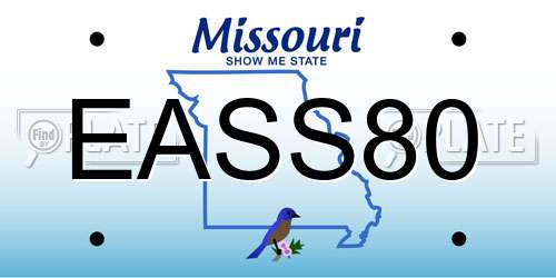 EASS80 Missouri License Plate