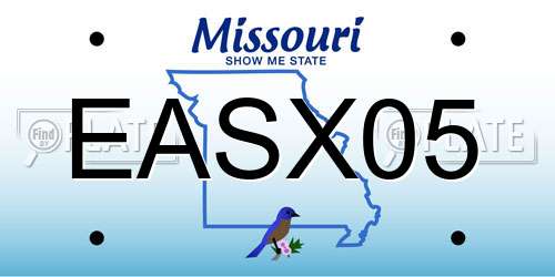 EASX05 Missouri License Plate